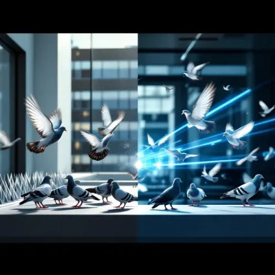 Moderne duivenafweer technologieën 2025: metalen pinnen, netten, lasers en ultrasone apparaten weren duiven van gebouw